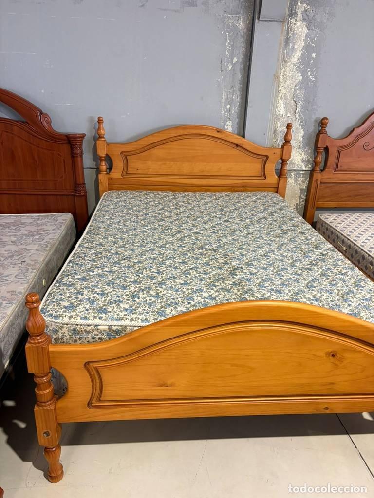 Vintage: ESTURCUTRA DE CAMA PINO - Foto 2