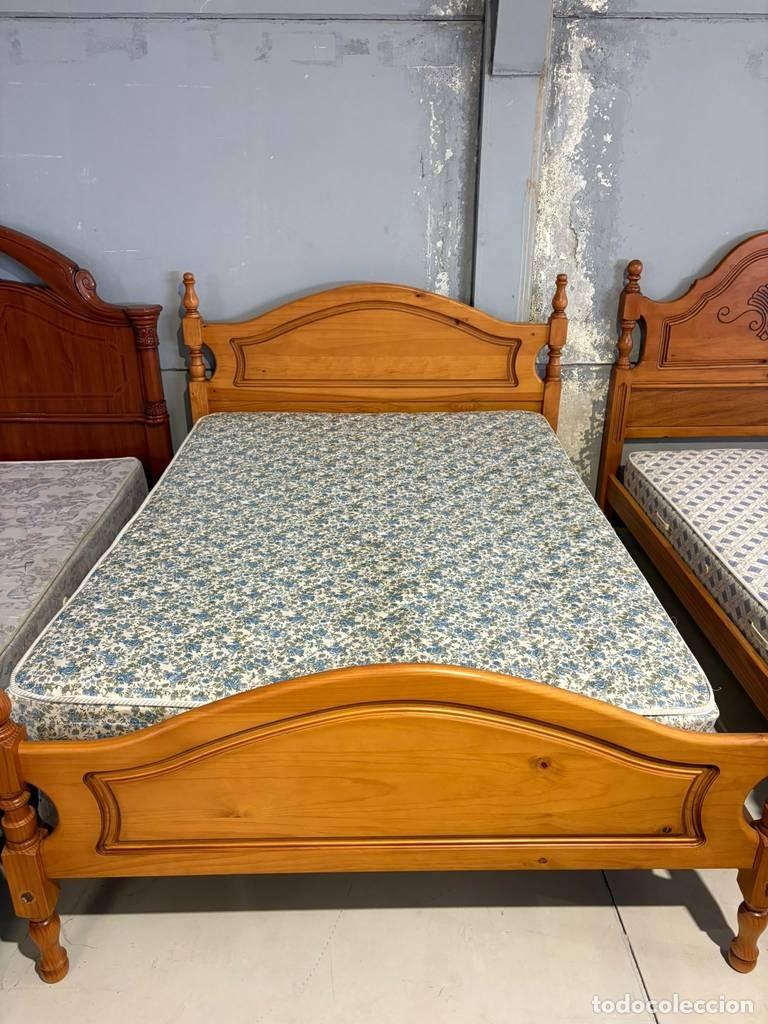 Vintage: ESTURCUTRA DE CAMA PINO - Foto 4