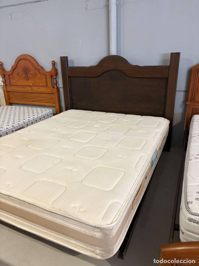 Vintage: ESTRUCTURA CAMA MADERA - Foto 2