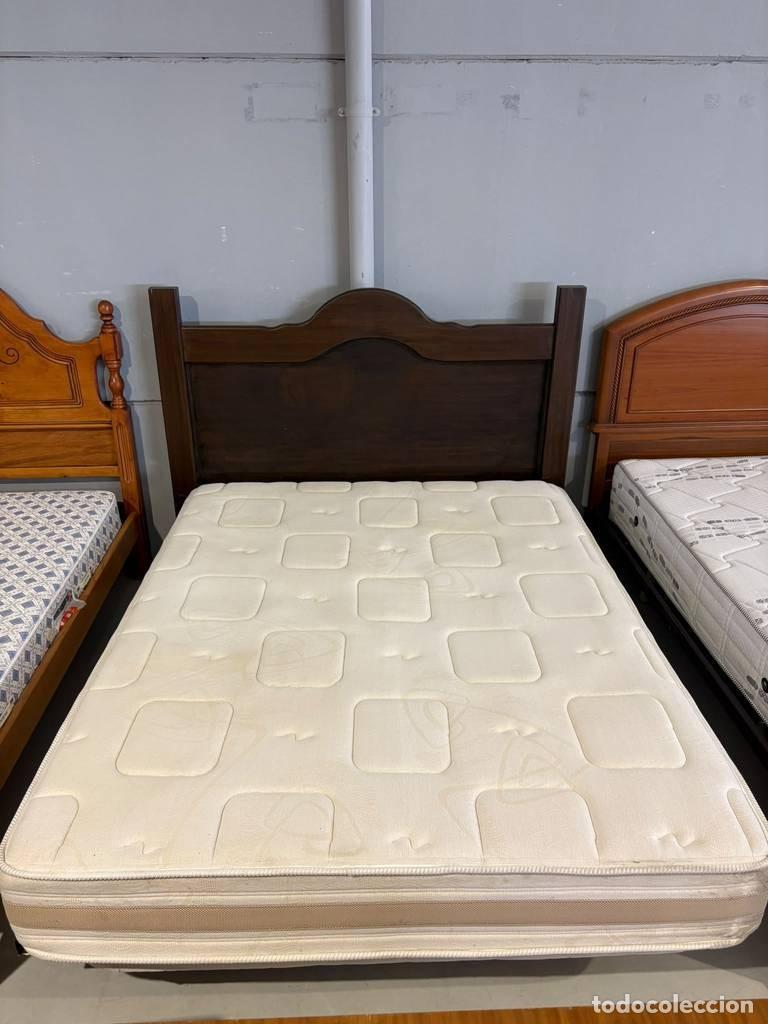 Vintage: ESTRUCTURA CAMA MADERA - Foto 3