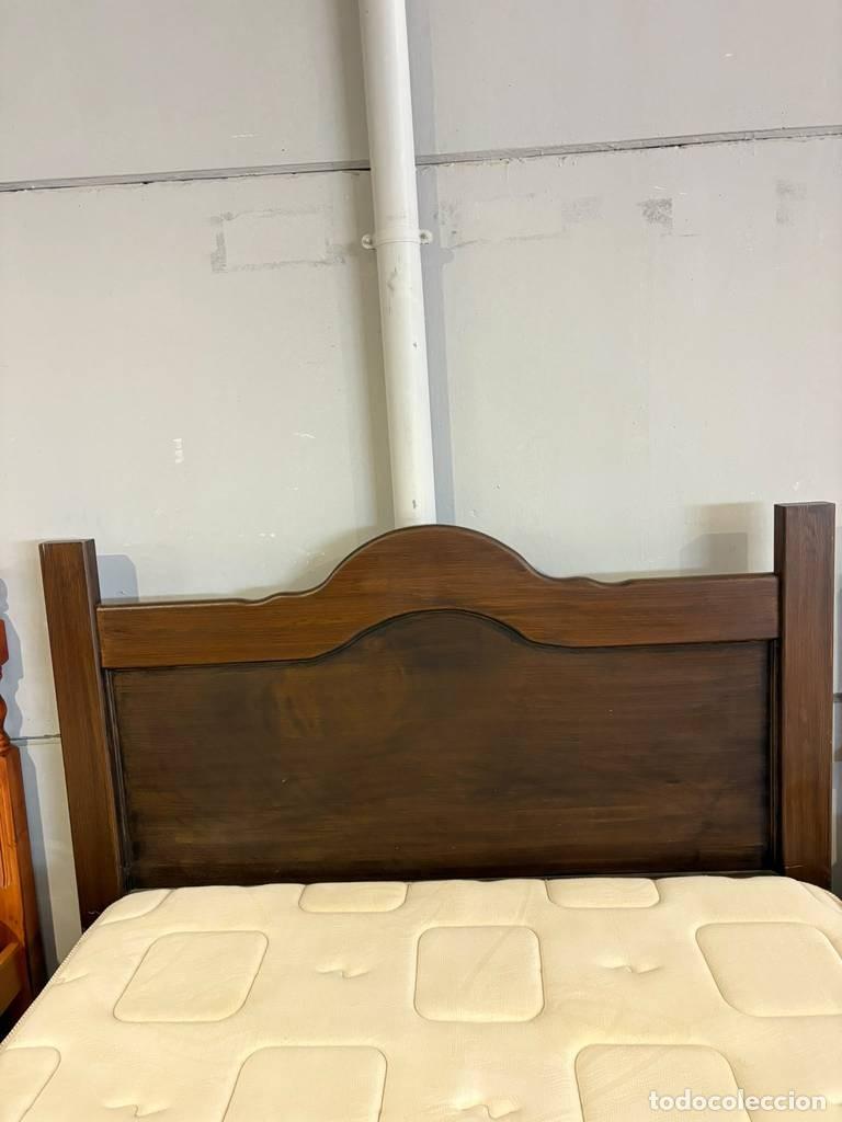 Vintage: ESTRUCTURA CAMA MADERA - Foto 4