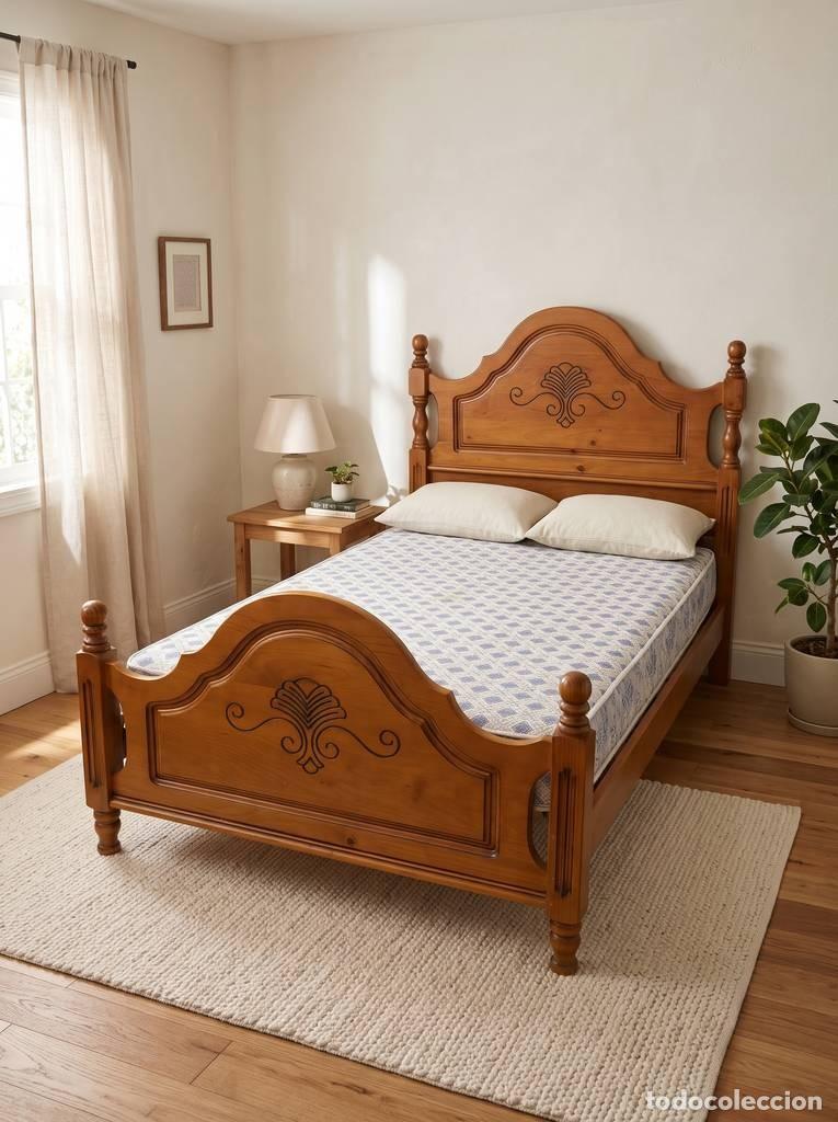 Vintage: ESTURCTURA DE CAMA DE PINO