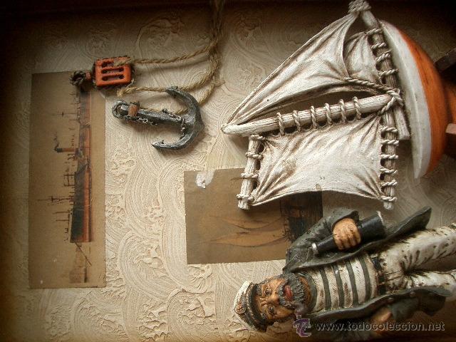 Vintage: Reloj de pared tema marinero - Foto 3
