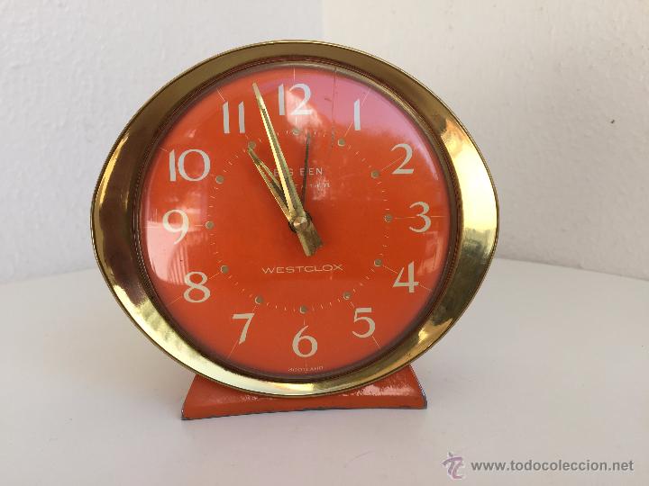 RELOJ VINTAGE WESTCLOX BIG BEN COLOR NARANJA - MARCA ESCOCESA (Relojes - Relojes Vintage )