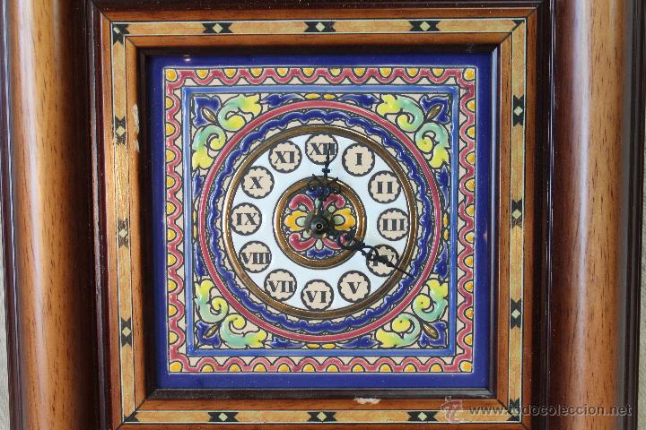 Vintage: reloj de pared quartz con esmaltes - Foto 2
