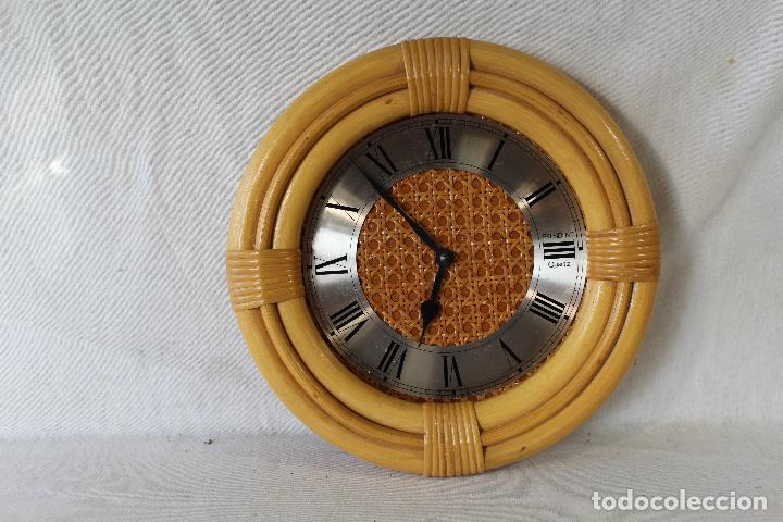 Vintage: reloj de pared quart en bamb&uacute; marca president - Foto 1