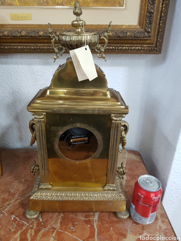 Vintage: Reloj de bronce con soneria a pilas - Foto 3