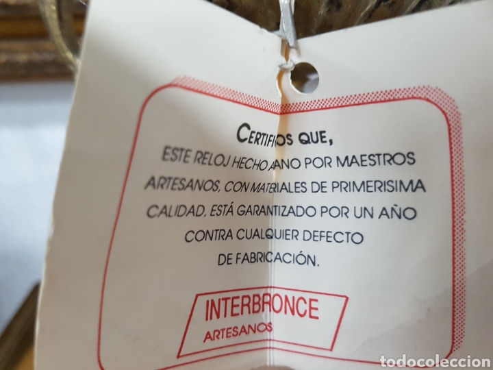 Vintage: Reloj de bronce con soneria a pilas - Foto 4