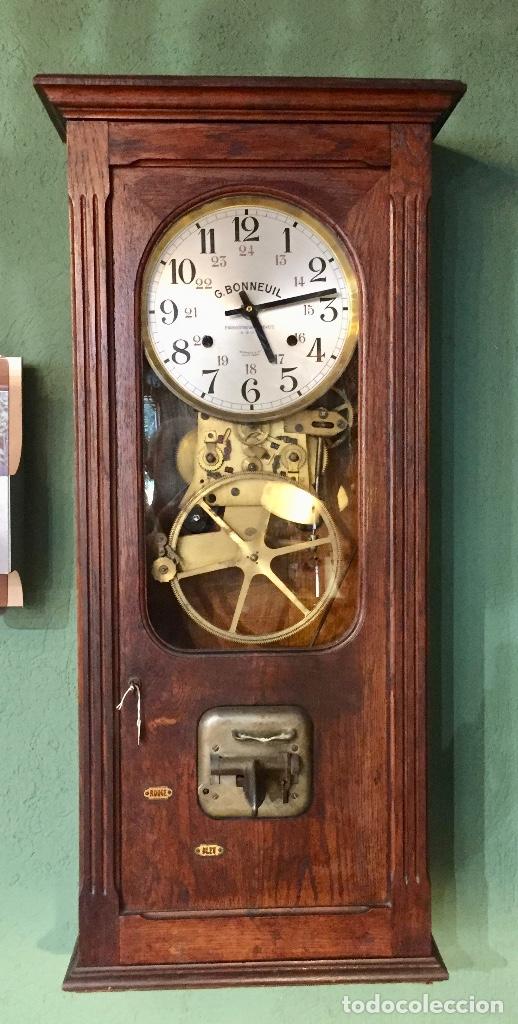 Vintage: Reloj de fichar G. Bonneuil Paris - Foto 1 - 135920186