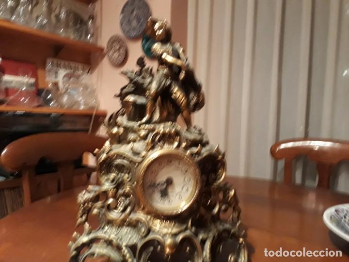 Vintage: RELOJ DE BRONCE Y FIGURA - Foto 1