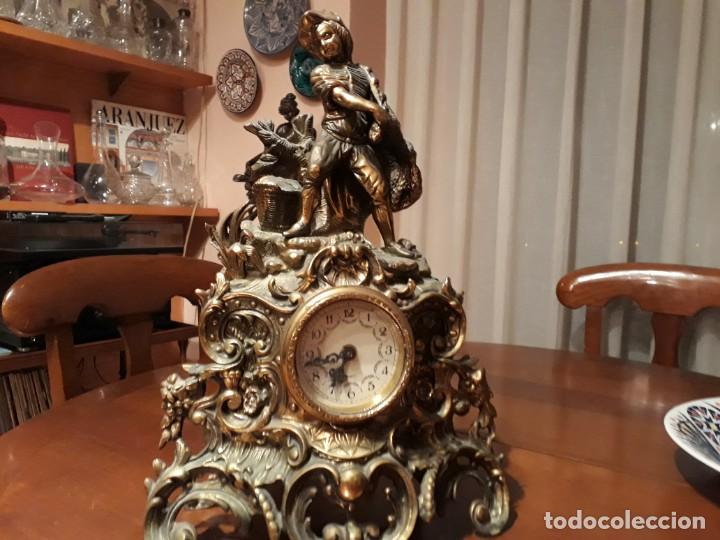 Vintage: RELOJ DE BRONCE Y FIGURA - Foto 2