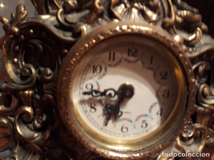 Vintage: RELOJ DE BRONCE Y FIGURA - Foto 4