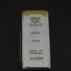 Vintage: RELOJ LINGOTE DE ORO - GOLD BAR LCD CLOCK - '90S.