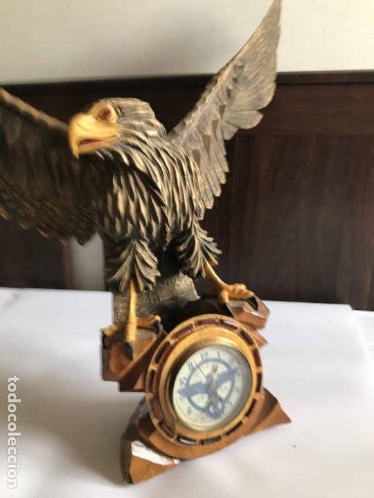 Vintage: Aguila grandes dimensiones de madera con reloj de cuerda hitlerjugend tercer Reich hitler nazi nsdap - Foto 4 - 197824296