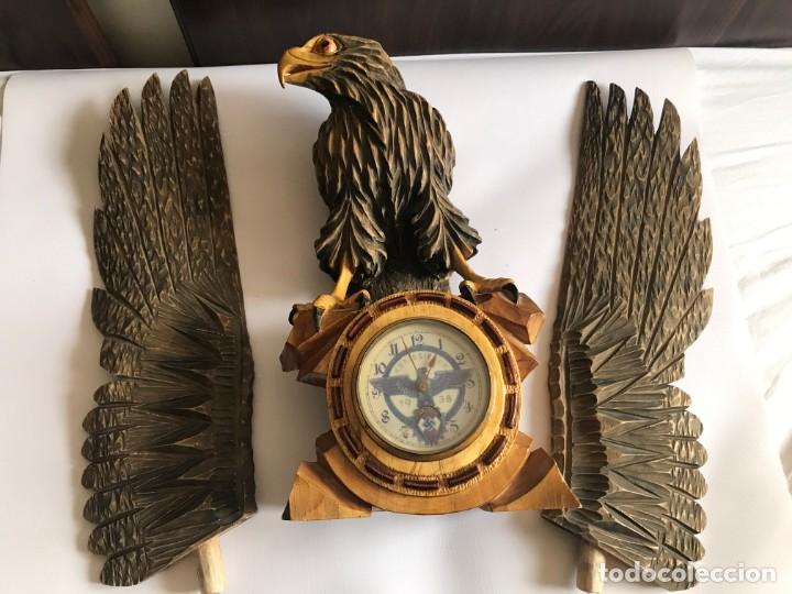 Vintage: Aguila grandes dimensiones de madera con reloj de cuerda hitlerjugend tercer Reich hitler nazi nsdap - Foto 15 - 197824296