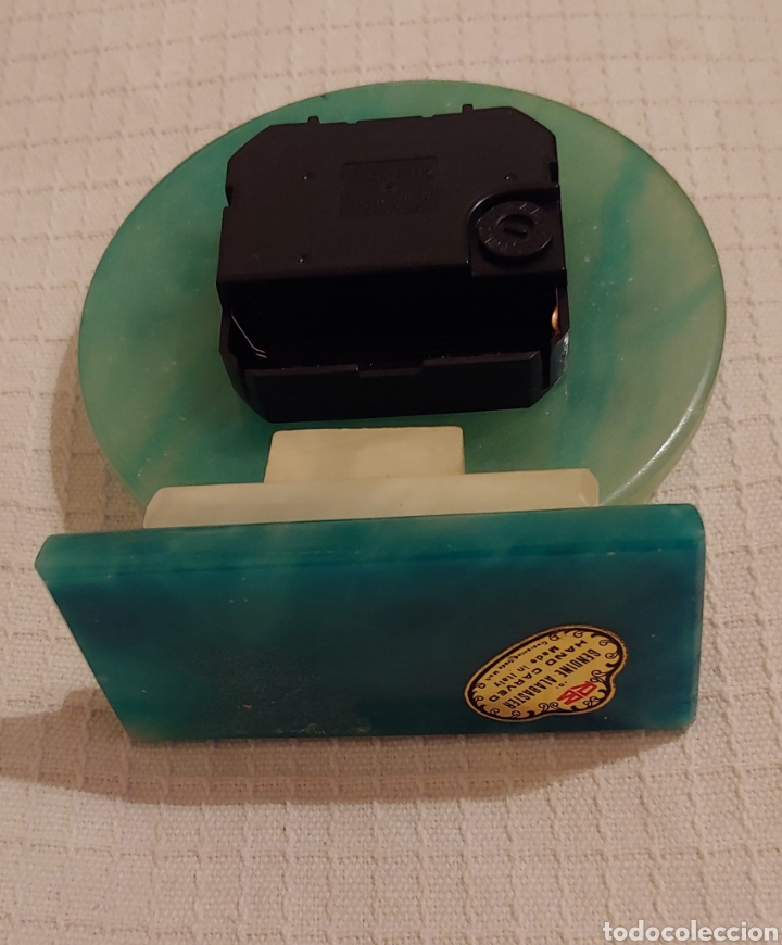 Vintage: Reloj de mesa en alabastro y m&aacute;rmol - Foto 2