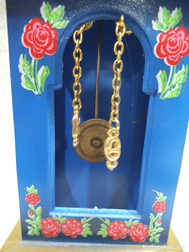 Vintage: RELOJ-CARRILL&Oacute;N cuerda (26cm) azul - Foto 5