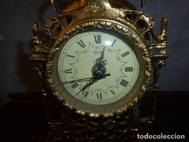 Vintage: RELOJ DE BRONCE DE SOBREMESA, FUNCIONANDO - Foto 2