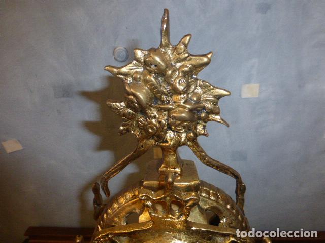 Vintage: RELOJ DE BRONCE DE SOBREMESA, FUNCIONANDO - Foto 3