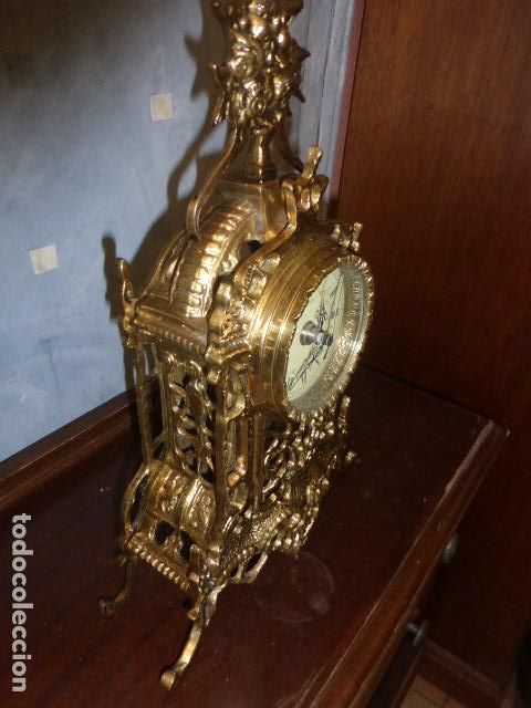 Vintage: RELOJ DE BRONCE DE SOBREMESA, FUNCIONANDO - Foto 5