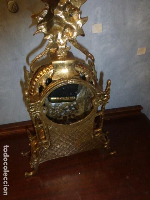 Vintage: RELOJ DE BRONCE DE SOBREMESA, FUNCIONANDO - Foto 7
