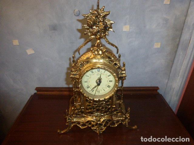 Vintage: RELOJ DE BRONCE DE SOBREMESA, FUNCIONANDO - Foto 1