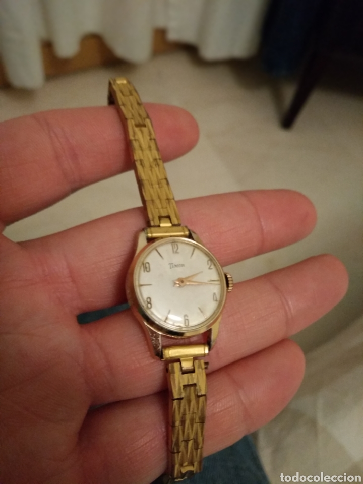 Vintage: Reloj Timor antiguo dorado - Foto 3