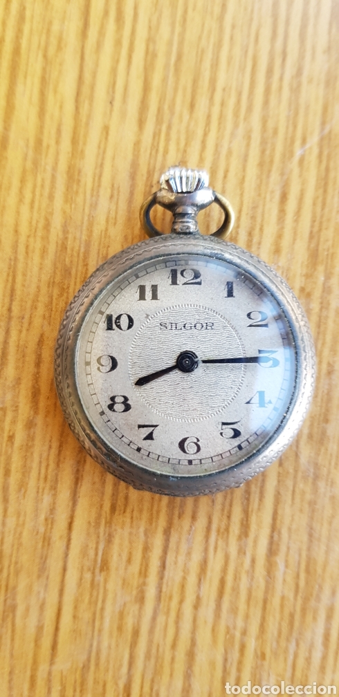 Vintage: Reloj de bolsillo Suizo Silgor plata 800 - Foto 2