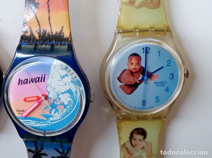 Vintage: SWATCH - LOTE DE 9 RELOJES QUARTZ- FUNCIONANDO - Foto 6