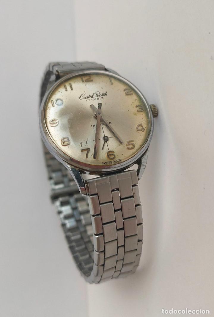 Vintage: Reloj de señora Cristal Watch. Swiss made. Incabloc. 17 rubis. Funciona - Foto 3 - 290421093