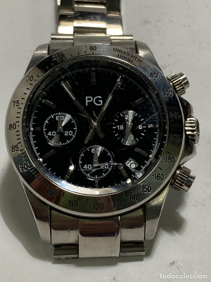 Vintage: Reloj PG Chronograph quartz en acero/CR06-16