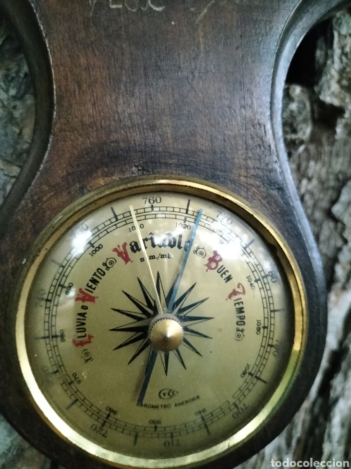 Vintage: Reloj term&oacute;metro y bar&oacute;metro antiguo - Foto 4
