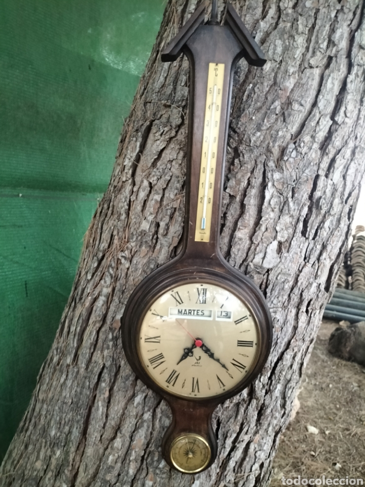 Vintage: Reloj term&oacute;metro y bar&oacute;metro antiguo - Foto 1