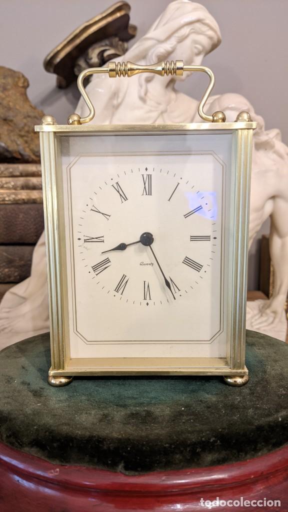 Vintage: RELOJ DE CARRUAJE DORADO - Foto 2