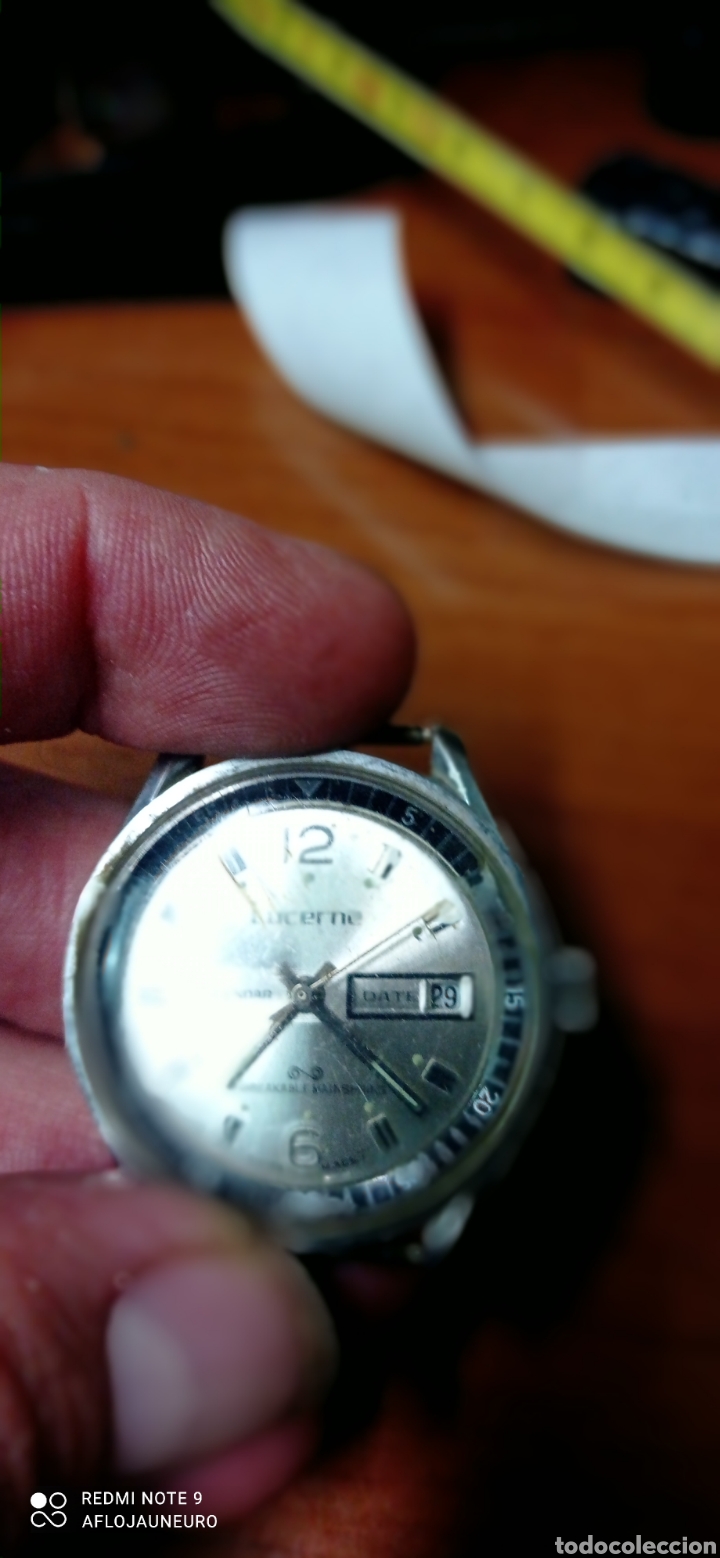 Vintage: Antiguo reloj a cuerda LUCERNE - Foto 5
