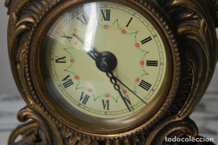 Vintage: ANTIGUO RELOJ DE SOBREMESA - BRONCE - FUNCIONANDO - Foto 11