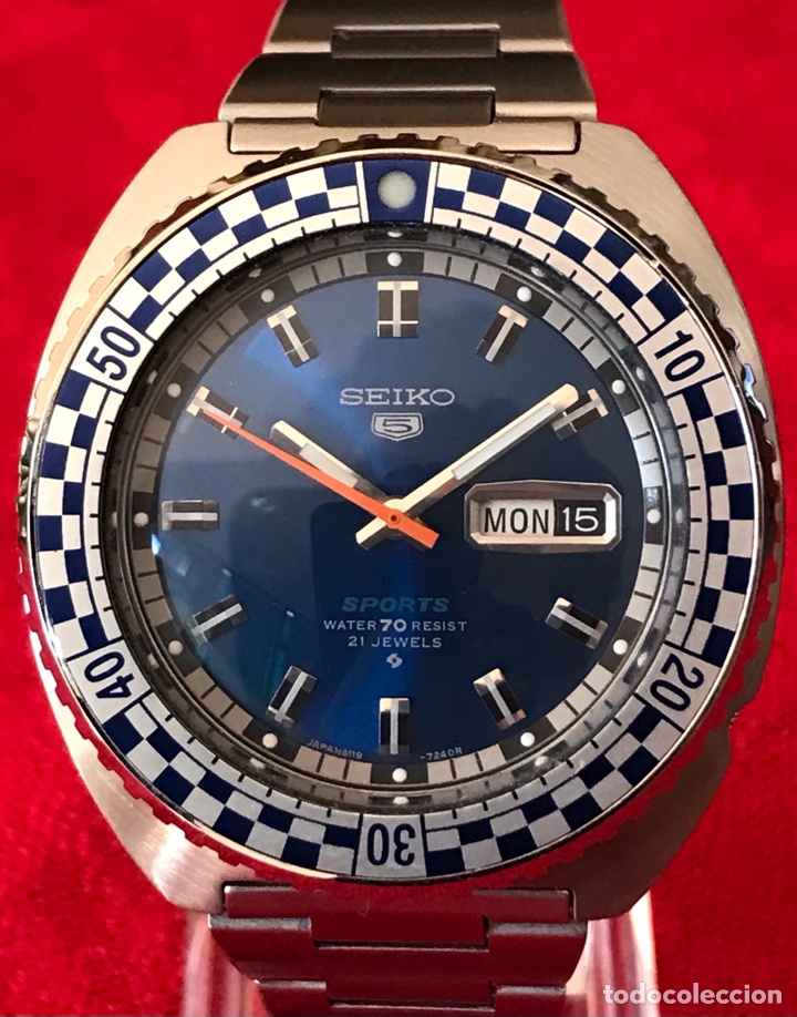 r418- reloj ”seiko 5 sports rally diver” ¡estad - Buy Vintage watches and  clocks on todocoleccion