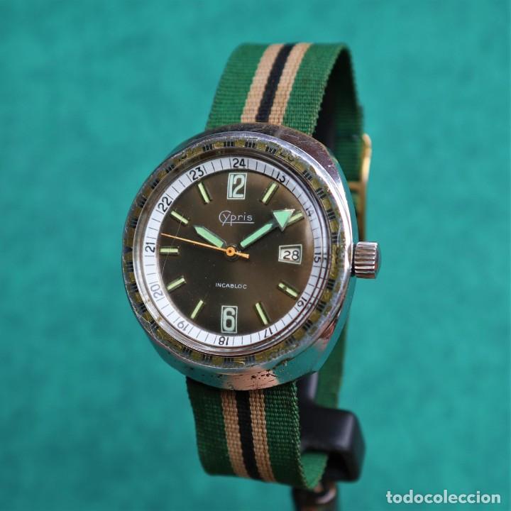 cypris jumbo 38mm reloj diver vintage montre or Buy Vintage