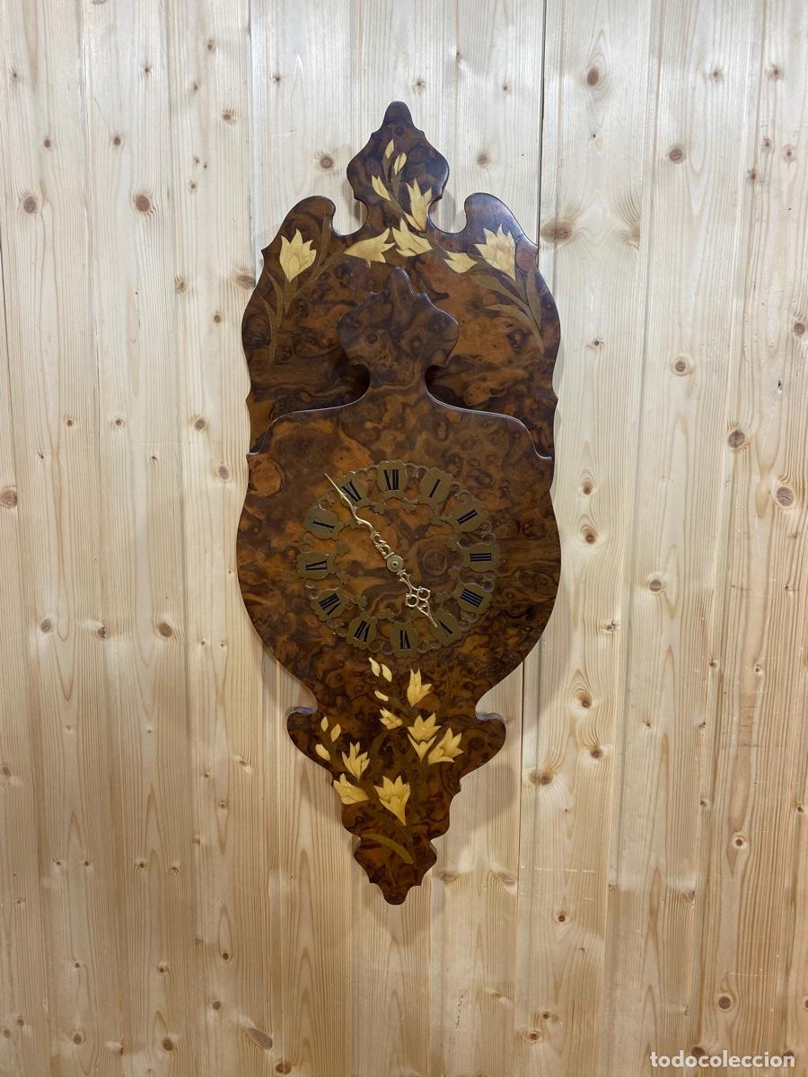 Vintage: RELOJ DE PARED CON MARQUETERIA - Foto 1