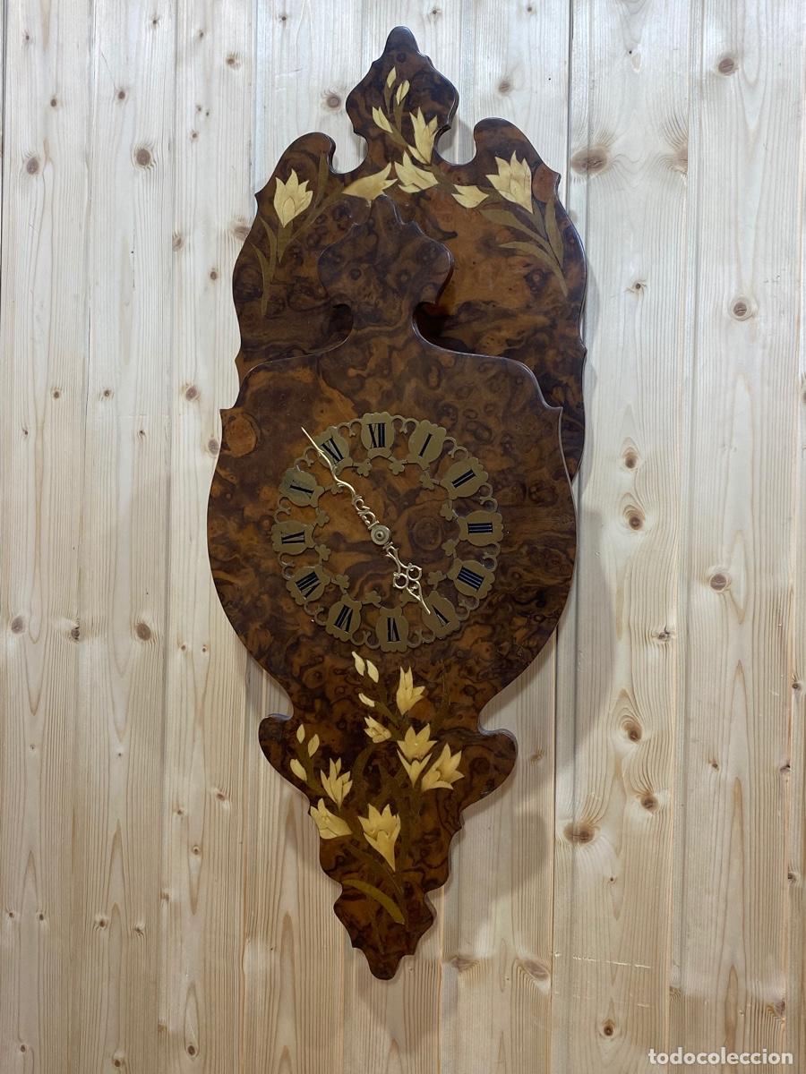 Vintage: RELOJ DE PARED CON MARQUETERIA - Foto 2