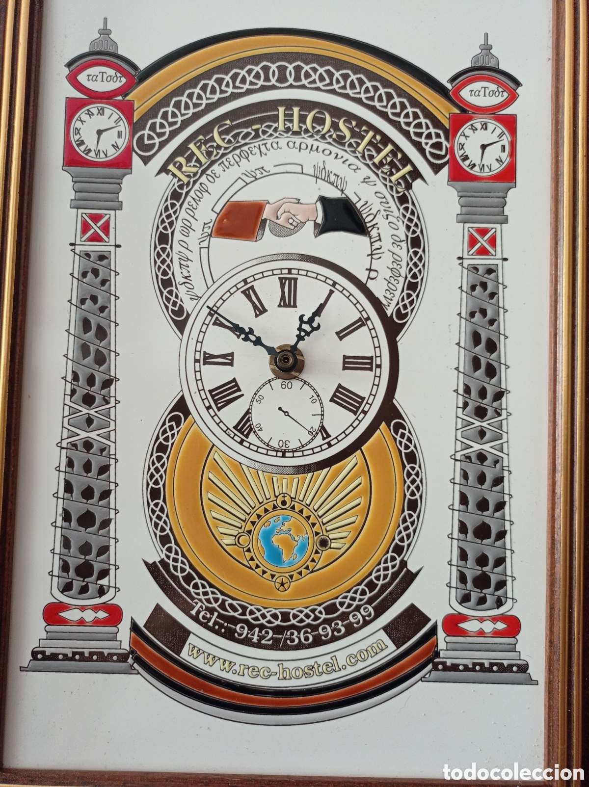 Vintage: Reloj de cer&aacute;mica griega