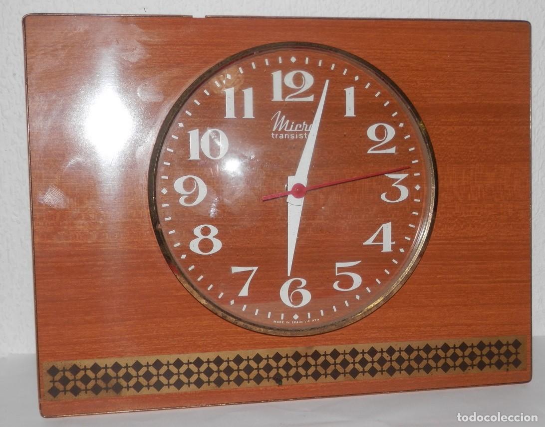 Vintage: ANTIGUO RELOJ DE PAREDE MICRO TRANSISTOR - Foto 1