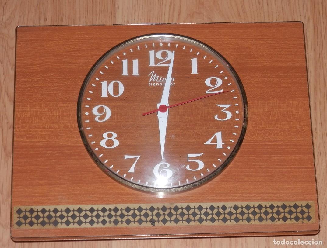 Vintage: ANTIGUO RELOJ DE PAREDE MICRO TRANSISTOR - Foto 3