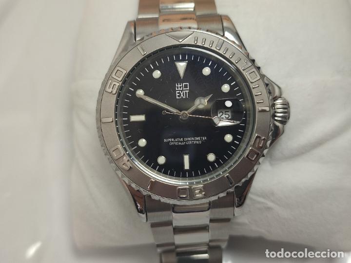 Vintage: BOTITO RELOJ EXIT ESTILO ROLEX SUBMARINE, DE CABALLERO. - Foto 4