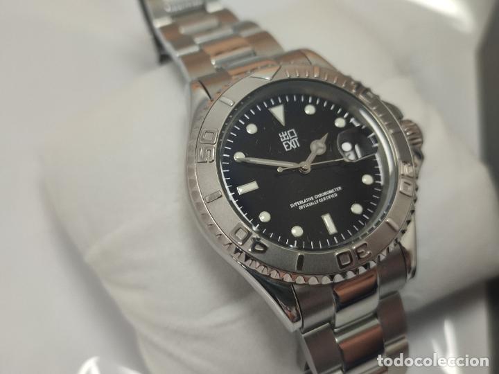Vintage: BOTITO RELOJ EXIT ESTILO ROLEX SUBMARINE, DE CABALLERO. - Foto 5