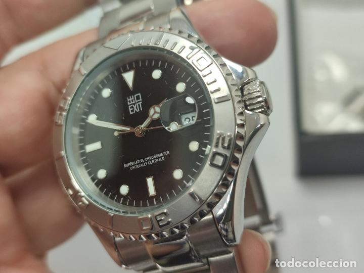 Vintage: BOTITO RELOJ EXIT ESTILO ROLEX SUBMARINE, DE CABALLERO. - Foto 8