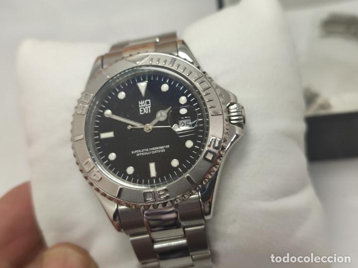 Vintage: BOTITO RELOJ EXIT ESTILO ROLEX SUBMARINE, DE CABALLERO. - Foto 11