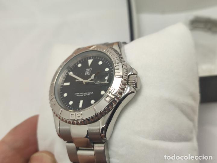 Vintage: BOTITO RELOJ EXIT ESTILO ROLEX SUBMARINE, DE CABALLERO. - Foto 12