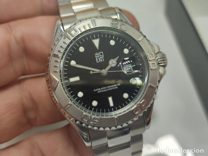Vintage: BOTITO RELOJ EXIT ESTILO ROLEX SUBMARINE, DE CABALLERO. - Foto 16