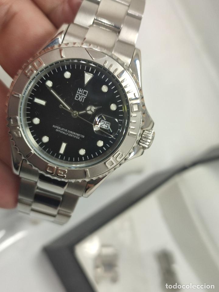 Vintage: BOTITO RELOJ EXIT ESTILO ROLEX SUBMARINE, DE CABALLERO. - Foto 17